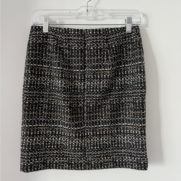 Express Black and Gold Tweed Pencil Skirt - Picture 2 of 2